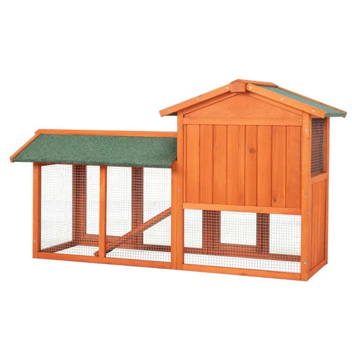 61" Wooden Chicken Coop Hen House Rabbit Wood Hutch Poultry Cage