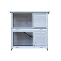 Rabbit Hutch Outdoor, 2-Story Rabbit Cage Indoor With Run, Bunny Cage