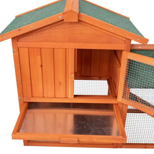 61" Wooden Chicken Coop Hen House Rabbit Wood Hutch Poultry Cage
