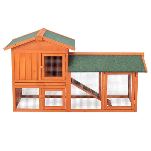 61" Wooden Chicken Coop Hen House Rabbit Wood Hutch Poultry Cage